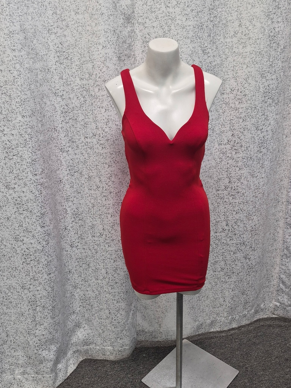 B Darlin Red V-Neck Bodycon Mini Dress